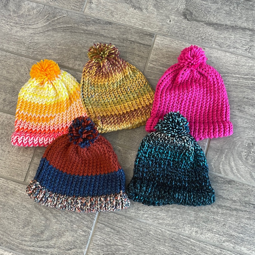 Set of kids beanies